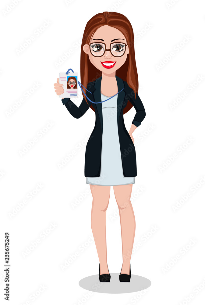 Business woman cartoon character. Beautiful lady Business woman cartoon character. Beautiful lady