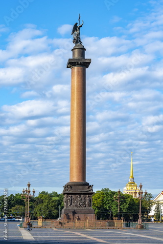 Alexander column on Palace square, Saint Petersburg, Russia