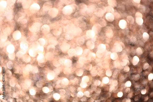 Blurred golden glitters, closeup