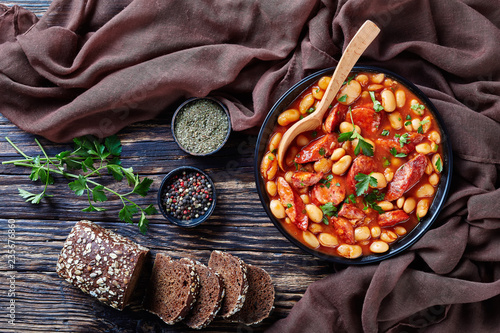 Obraz na płótnie hearty beans stew in a bowl