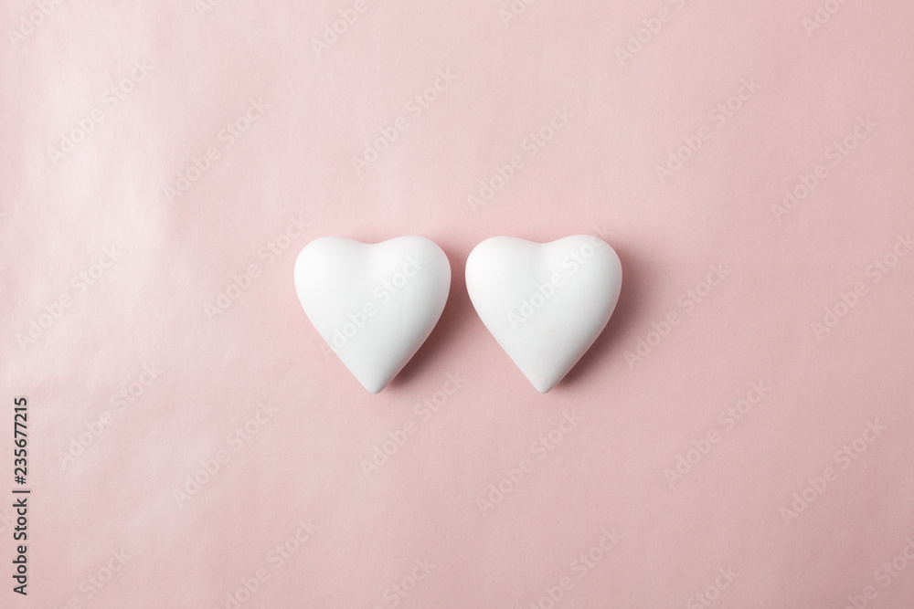 Obraz premium Heart shape flat lay card