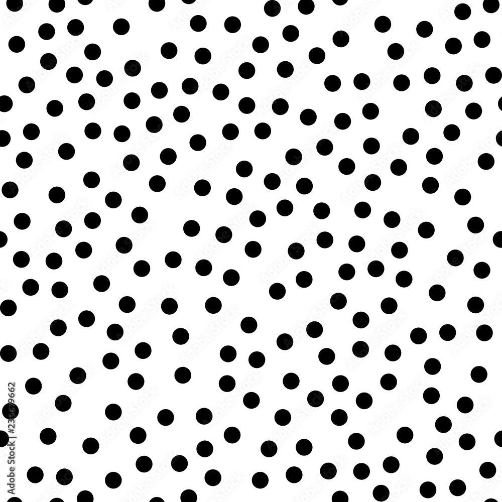 Random dotted seamless pattern. Simple geometric background in black and white. Vector illustration. Random dotted seamless pattern. Simple geometric background in black and white. Vector illustration.