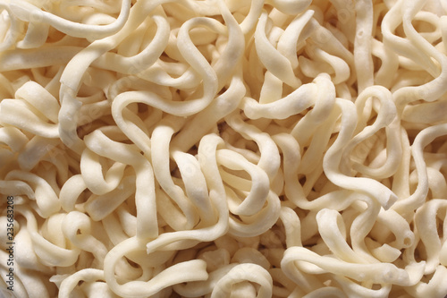 close up on uncooked raw noodles