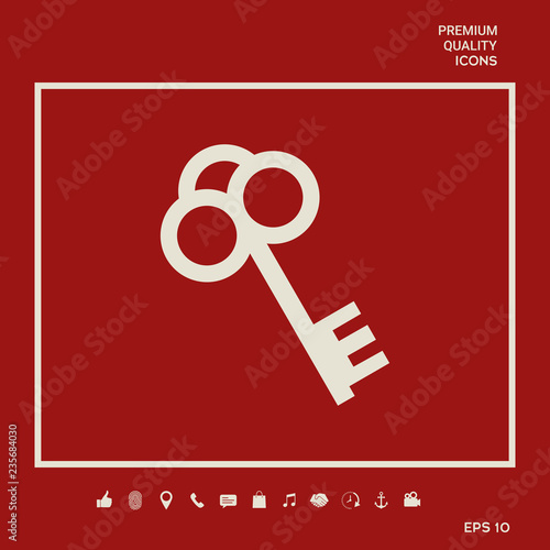 Key symbol icon. Graphic elements for your design