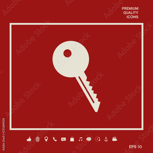 Key symbol icon. Graphic elements for your design