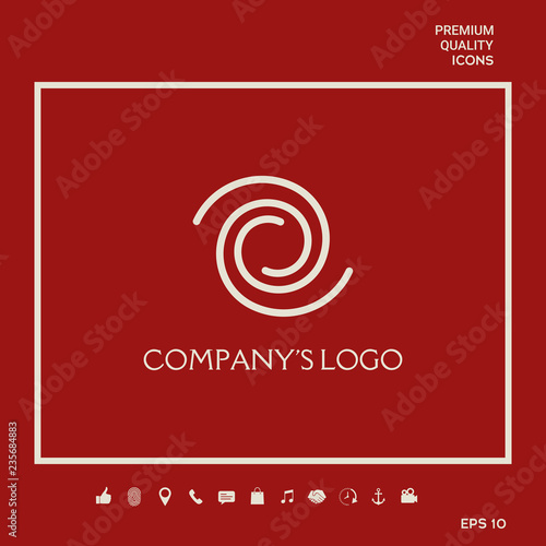 Logo - two spirals - a symbol of interaction, new ideas, development, enlightenment and wisdom.