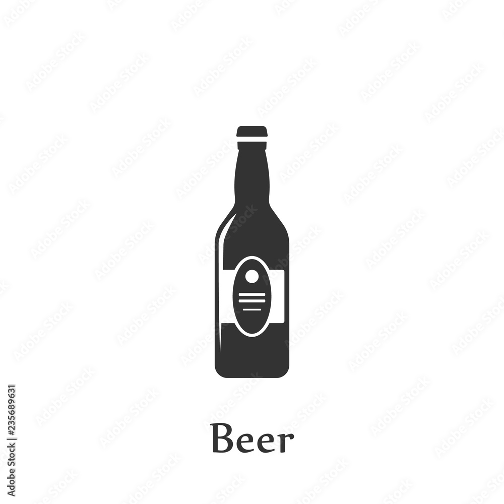 A bottle of beer icon. Element of drink icon for mobile concept and web apps. Detailed A bottle of beer icon can be used for web and mobile A bottle of beer icon. Element of drink icon for mobile concept and web apps. Detailed A bottle of beer icon can be used for web and mobile