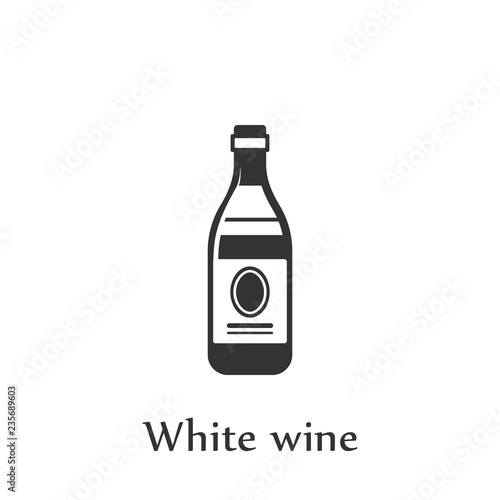 A bottle of white wine icon. Element of drink icon for mobile concept and web apps. Detailed A bottle of white wine icon can be used for web and mobile