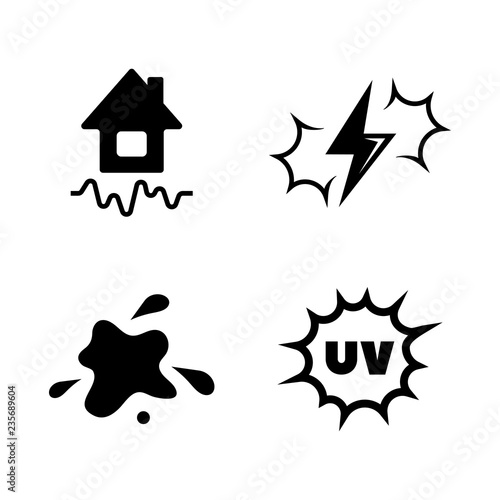 External Influence Nature. Simple Related Vector Icons Set for Video, Mobile Apps, Web Sites, Print Projects and Your Design. External Influence Nature icon Black Flat Illustration on White Background