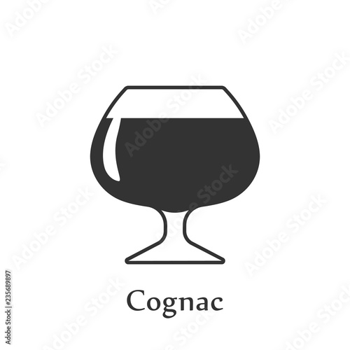 A glass of Cognac icon. Element of drink icon for mobile concept and web apps. Detailed A glass of Cognac icon can be used for web and mobile