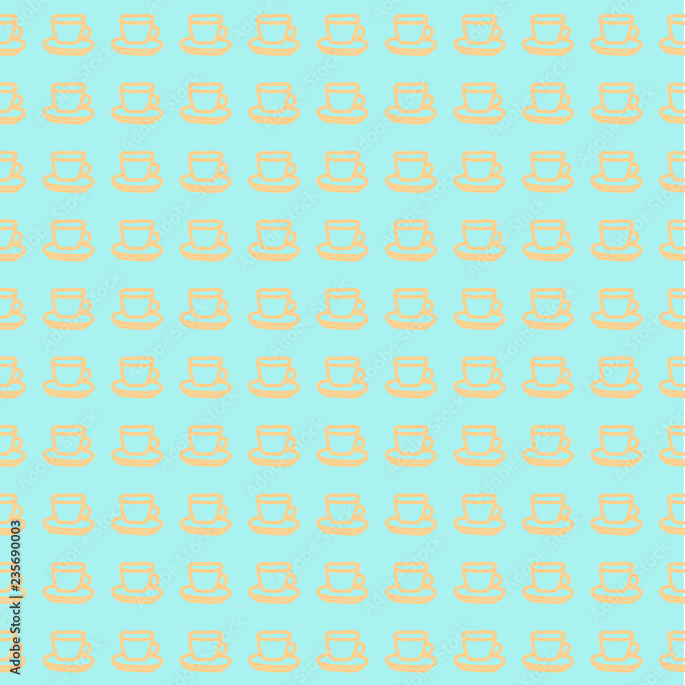 Vector Mint green tea cups seamless pattern design. Perfect for invitations, gift wrapping and scrap booking projects and restaurant or cafe designs Vector Mint green tea cups seamless pattern design. Perfect for invitations, gift wrapping and scrap booking projects and restaurant or cafe designs
