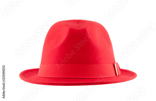 Red hat isolated on white background