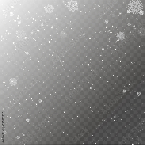 Background with snow christmas