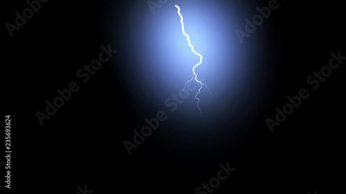 15 Realistic lightning strikes over black background. Thunderstorm with flashing lightning thunderbolt 