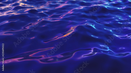 deep blue sea wave, close up