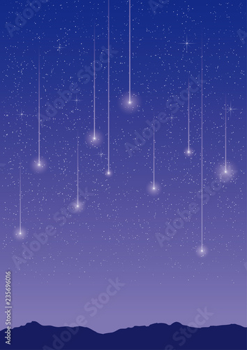 星空と流星