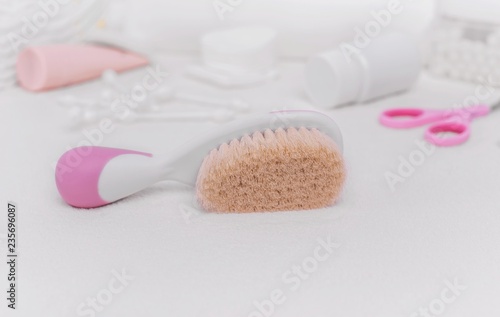 Special comb with soft wool for newborns.