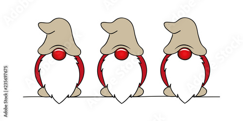 cute christmas dwarf cartoon vector illustration EPS10