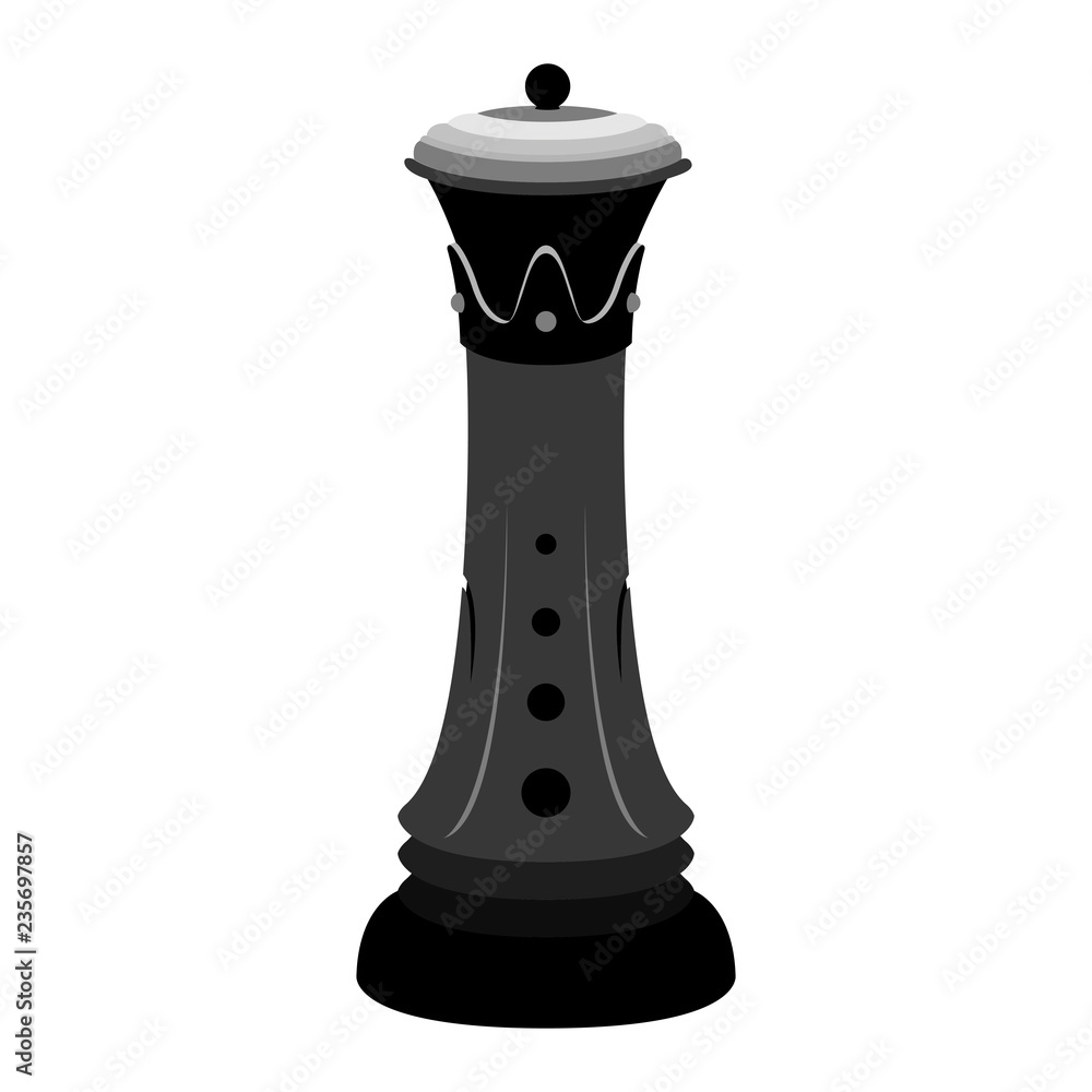 Silhouette of a queen chess piece. Vector illustration design Silhouette of a queen chess piece. Vector illustration design