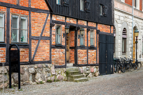 Old architecture in Ystad in Sweden