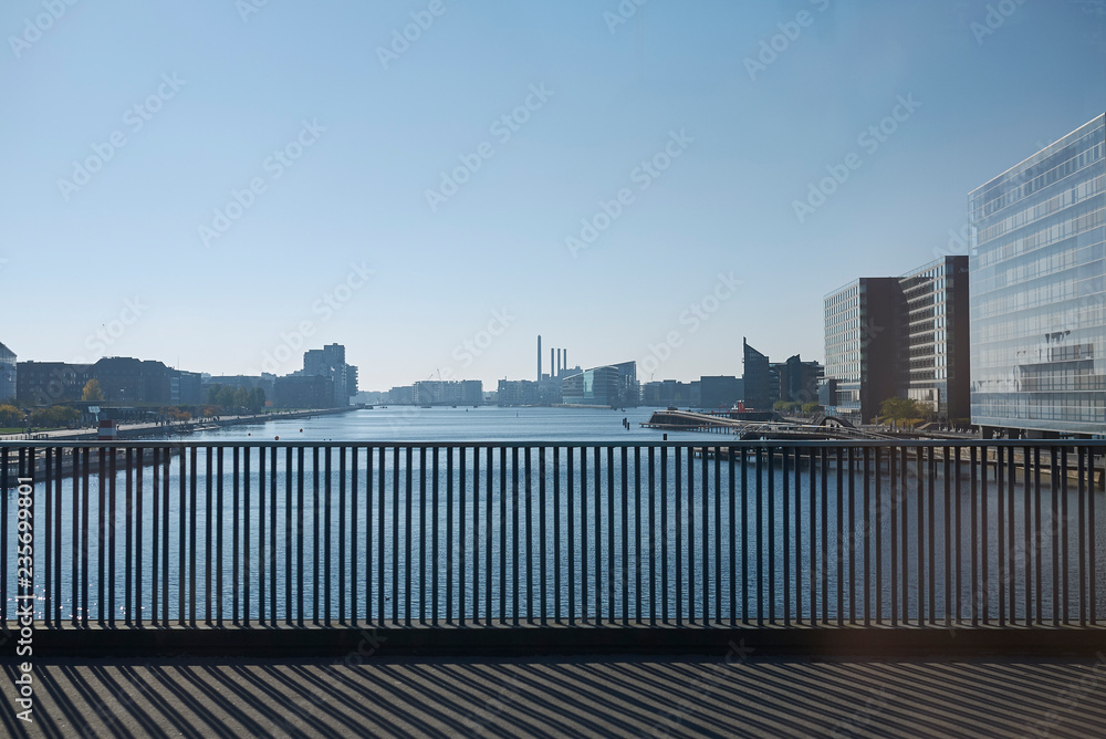 Copenhagen, Denmark - October 11, 2018 : View of Copenhagen from Langebro bridge
