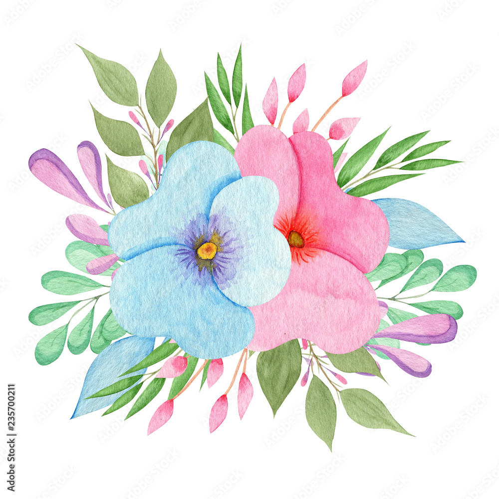 watercolor Flower Arrangment