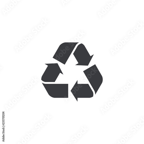 Vector recycle icon. Recycle symbol shape. Design element