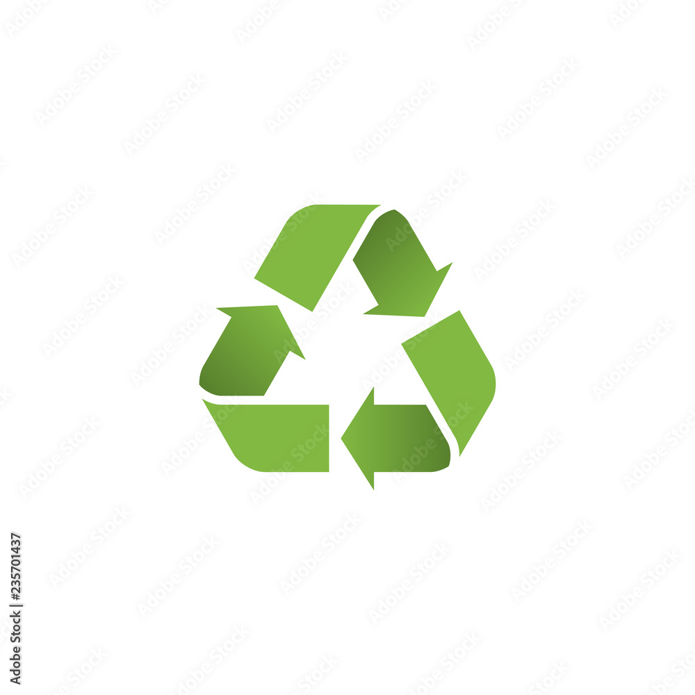 Vector green recycle icon. Recycle symbol shape. Design element Vector green recycle icon. Recycle symbol shape. Design element