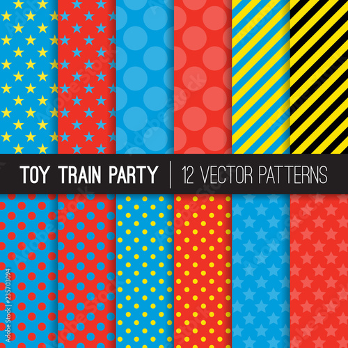 Toy Train Theme Vector Seam...