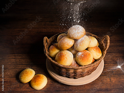 Pandebono with cheese, typical food in Colombian breakfast