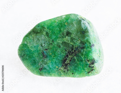 tumbled green crazy lace agate stone on white