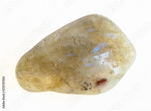 tumbled labradorite (labrador) stone on white