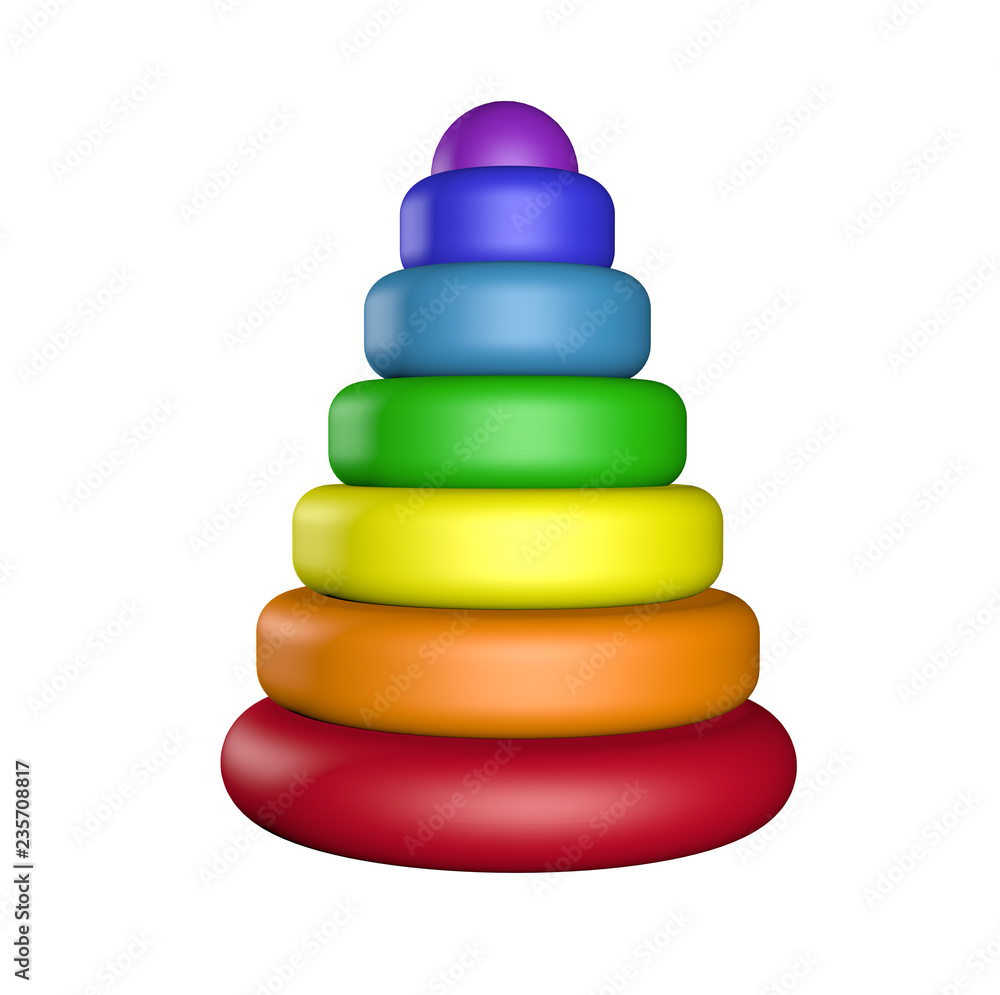 children's pyramid on a white background isolated children's pyramid on a white background isolated
