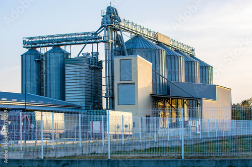 Modern silos for storing grain harvest