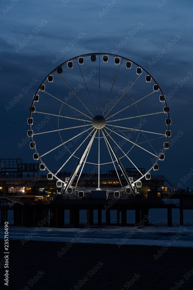 Scheveningen evening ferris wheel