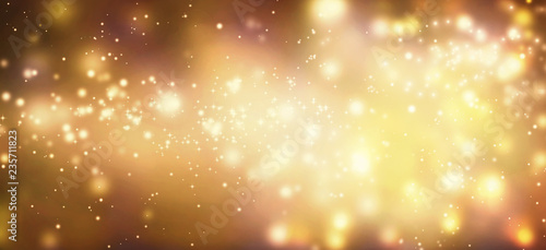 Golden abstract shiny light and glitter background