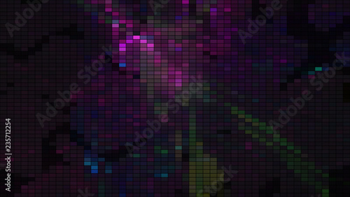 Beautiful mosaic with square particles, this is computer generated abstract digital technology background, 3d rendering backdrop