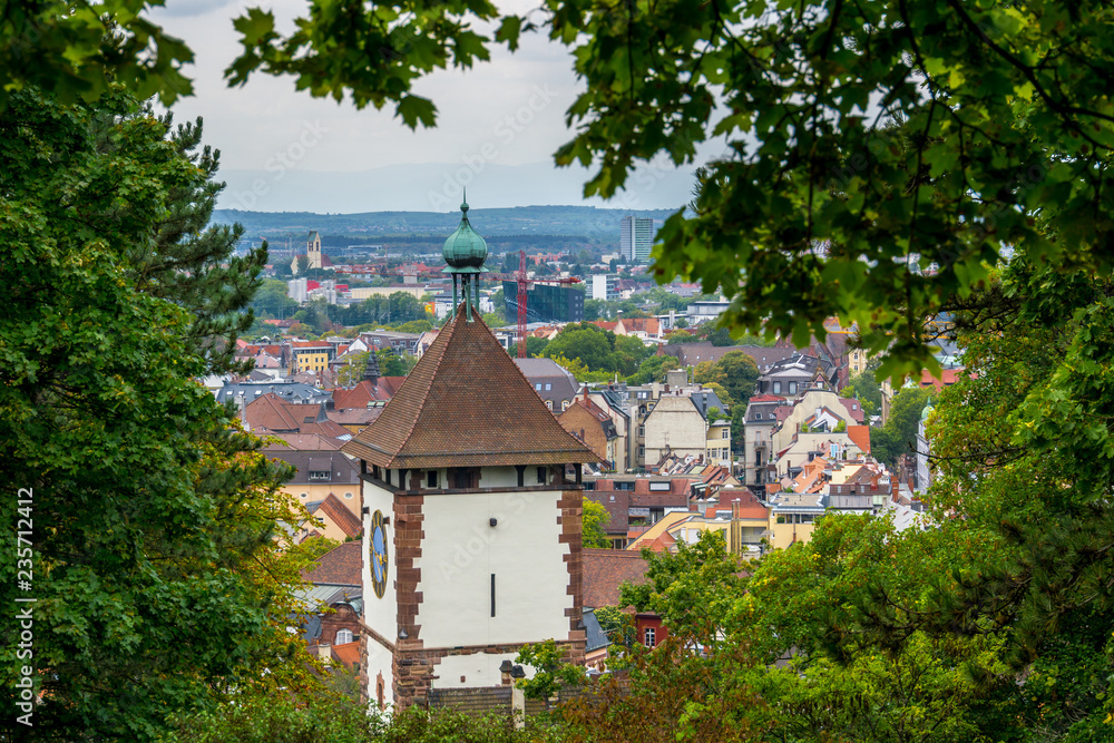 Germany, Ancient swabian city gate of Freiburg im Breisgau Germany, Ancient swabian city gate of Freiburg im Breisgau