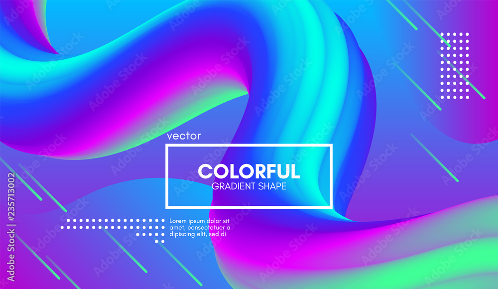 Abstract Wave Gradient Liquid Shape. 3d Background. Abstract Wave Gradient Liquid Shape. 3d Background.