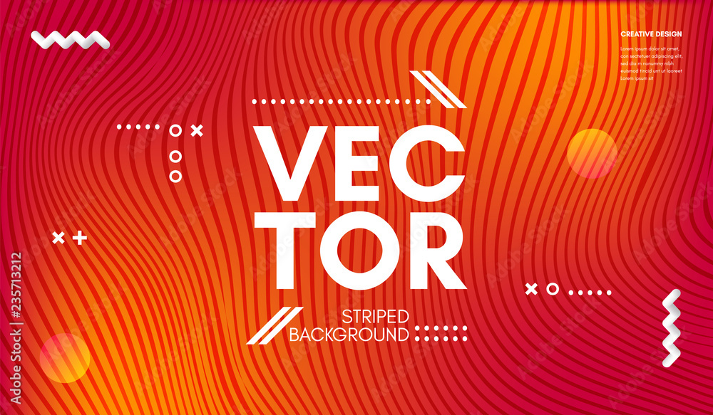 Abstract Wave Background with Gradient Lines. Abstract Wave Background with Gradient Lines.