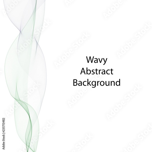 Green wave on white background.Abstract transparent wave background. eps 10
