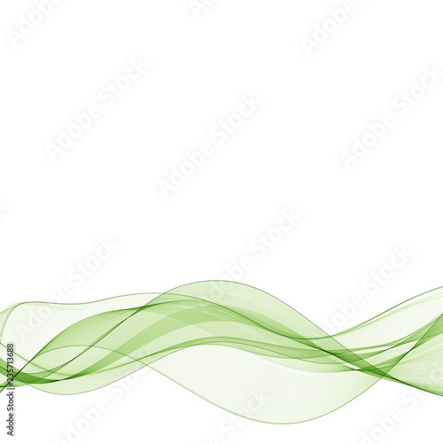 Vector illustration Abstract colorful background with green smoke wave. eps 10