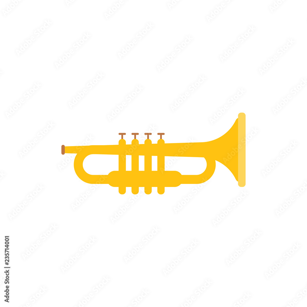 Trumpet yellow graphic design template vector illustration