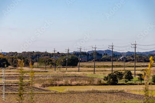 A peaceful landscape in the countryside of Japan / Isumi city, chiba prefecture, Japan photo