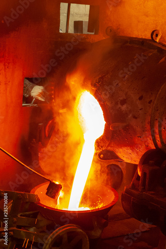 pouring molten gold