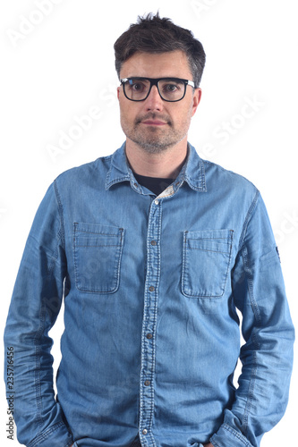 portrait of a man on white background