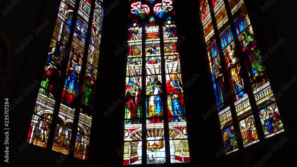 Cathedral The Cathedral Basilica is a Roman Catholic church located in the city of Auch in Midi-Pyrenees, France.16.10. 2018 Cathedral The Cathedral Basilica is a Roman Catholic church located in the city of Auch in Midi-Pyrenees, France.16.10. 2018