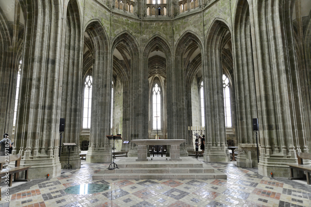 Abtei Mont-Saint-Michel, Le Mont-Saint-Michel, Detail, Normandie, Frankreich, Europa