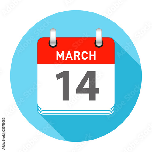 March 14 Single Day Calendar Style