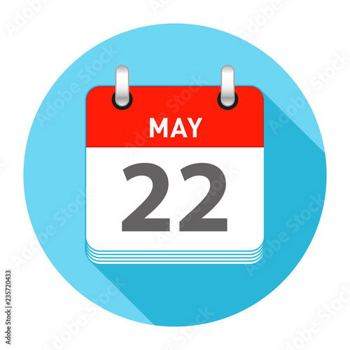 May 22 Single Day Calendar Style